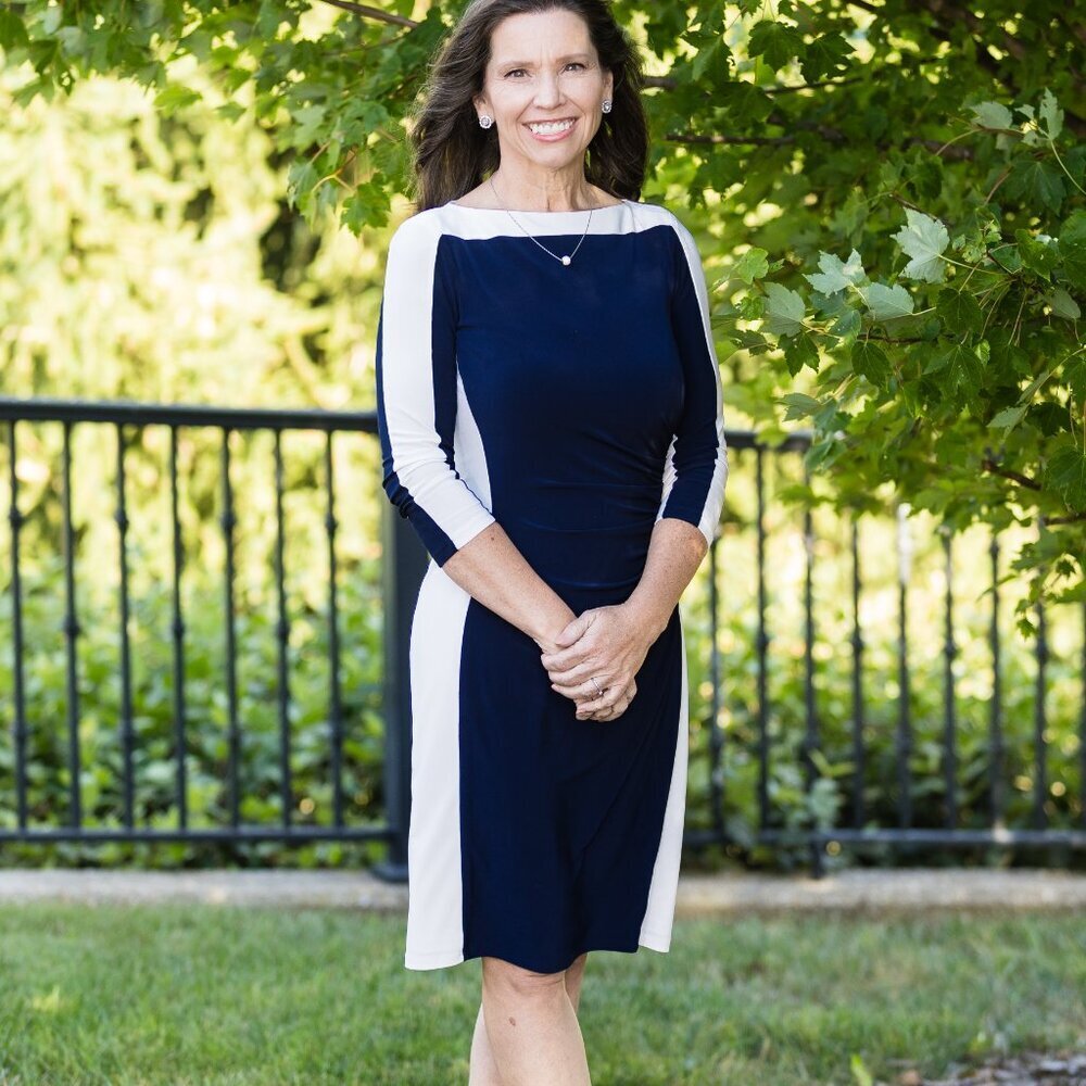 Lauren Ralph Lauren Navy White Colorblock Dress 2